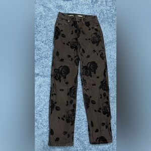 Velvet Rose Accented Jeans